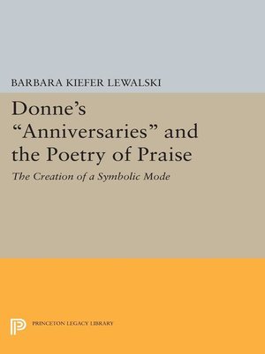 cover image of Donne's Anniversaries and the Poetry of Praise